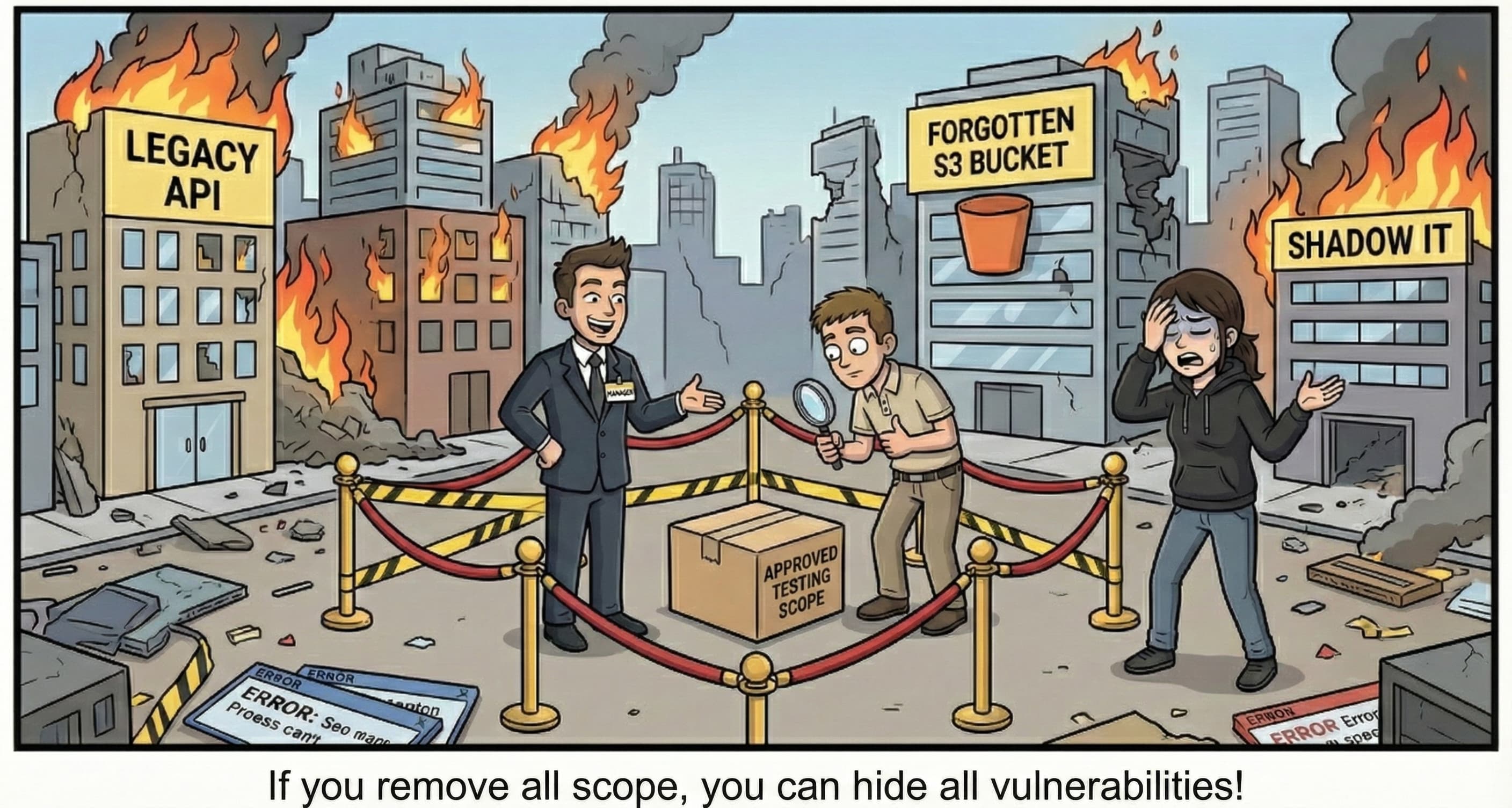 Meme showing a clean pentest report