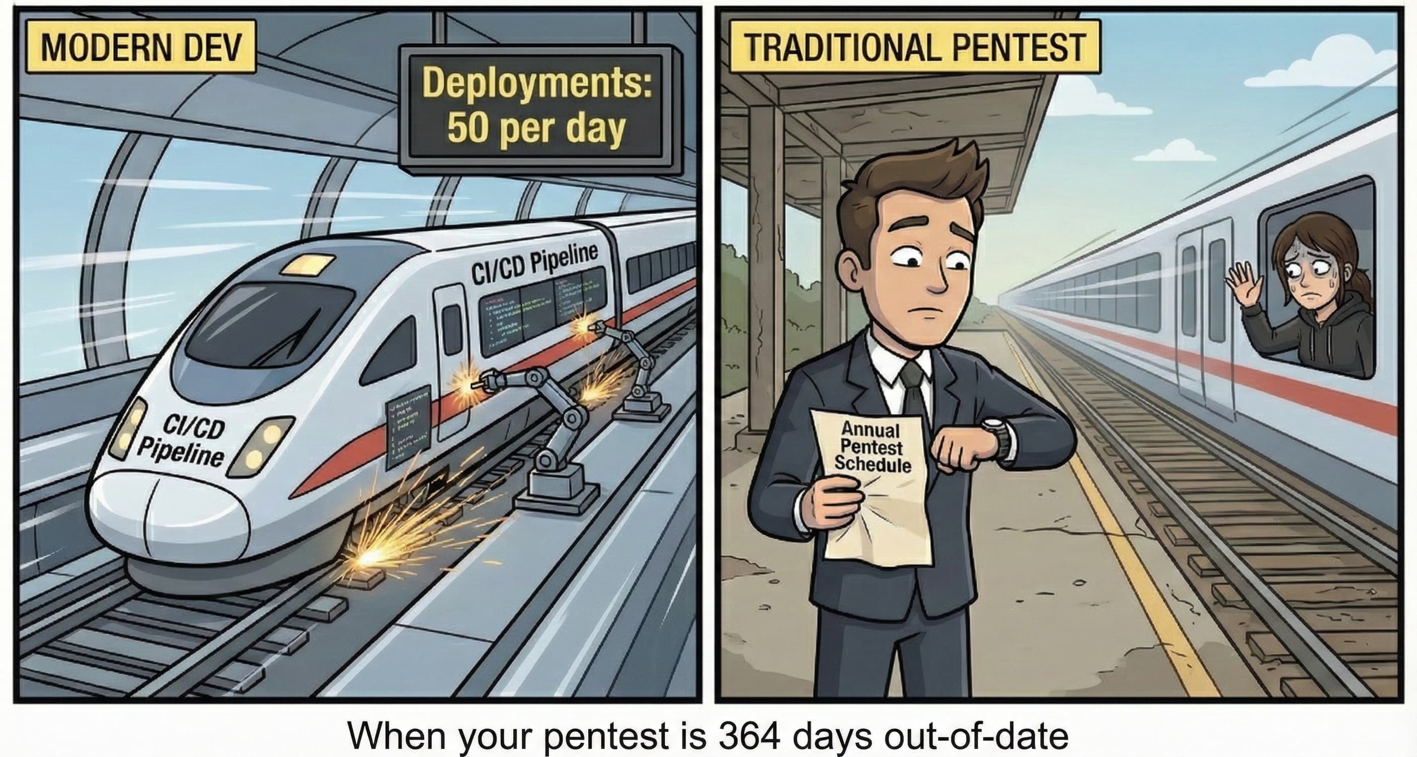 Meme showing a clean pentest report
