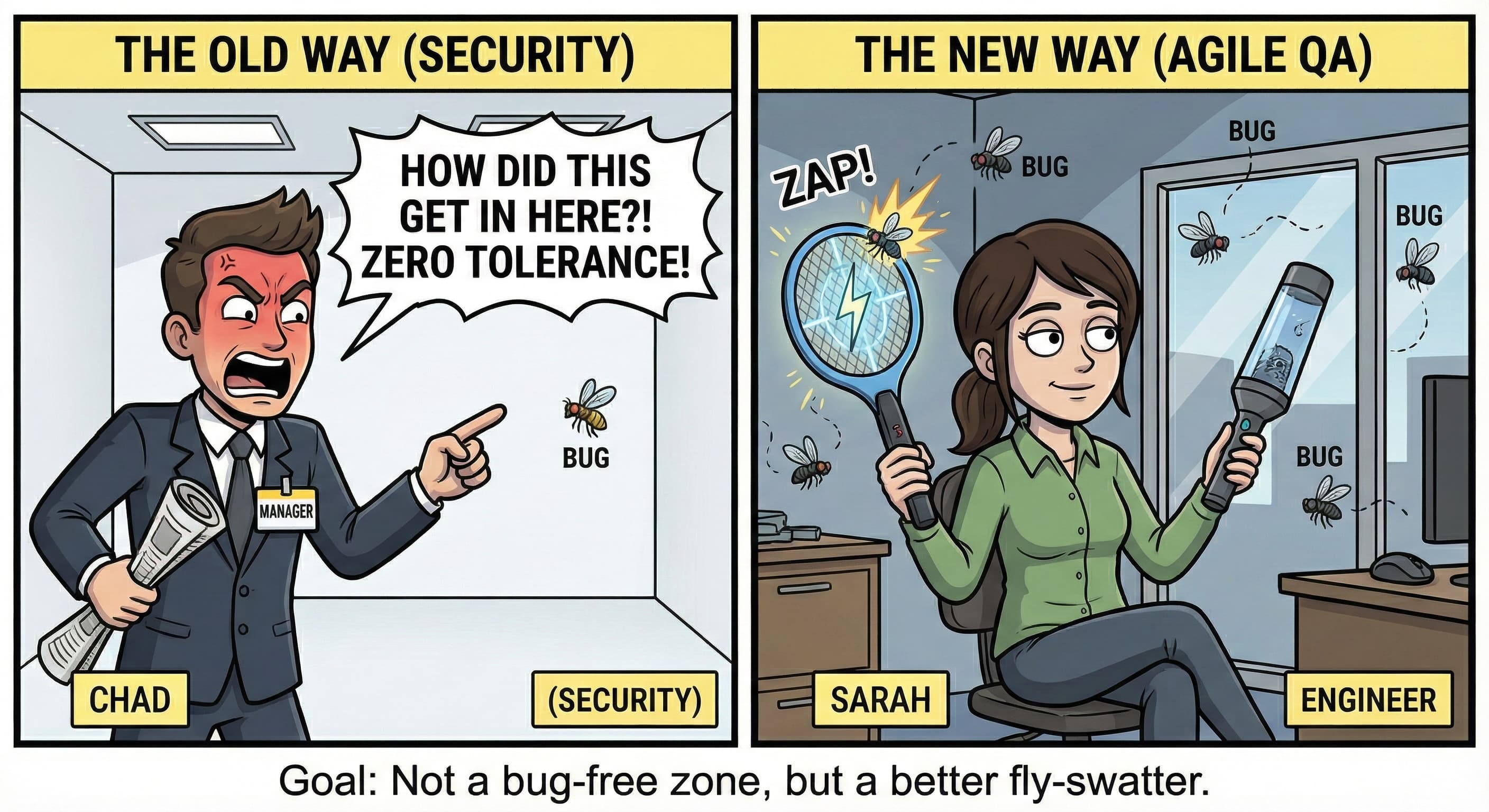 Meme showing a clean pentest report