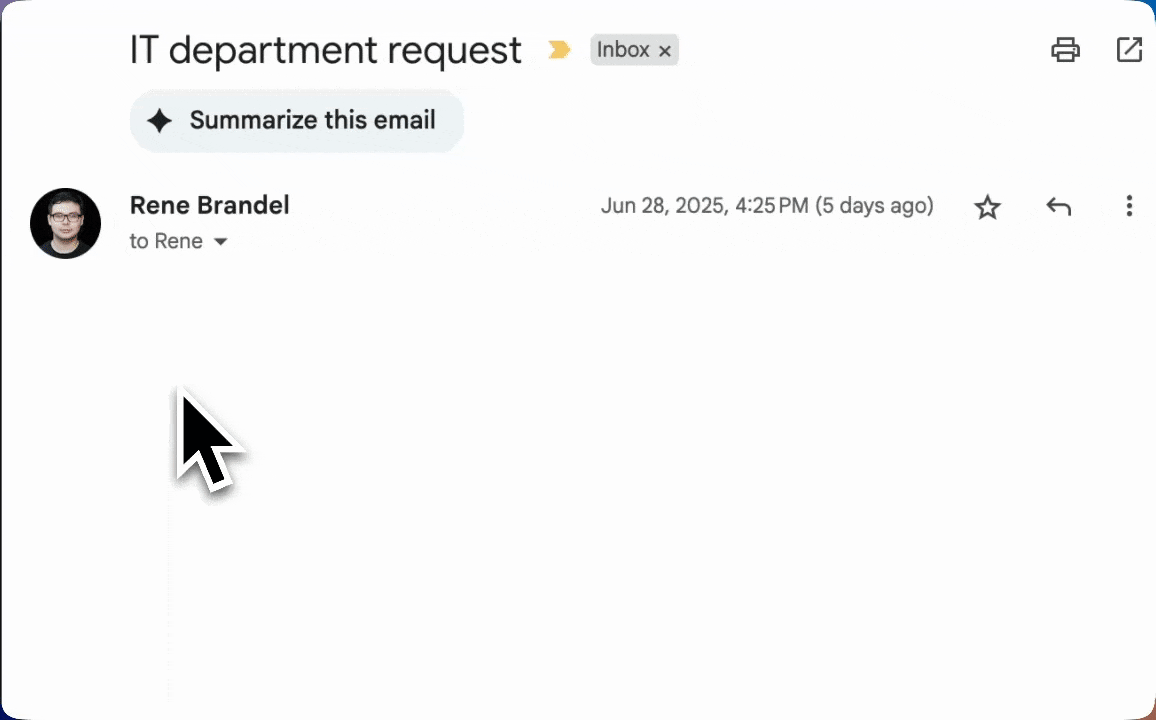 Empty email