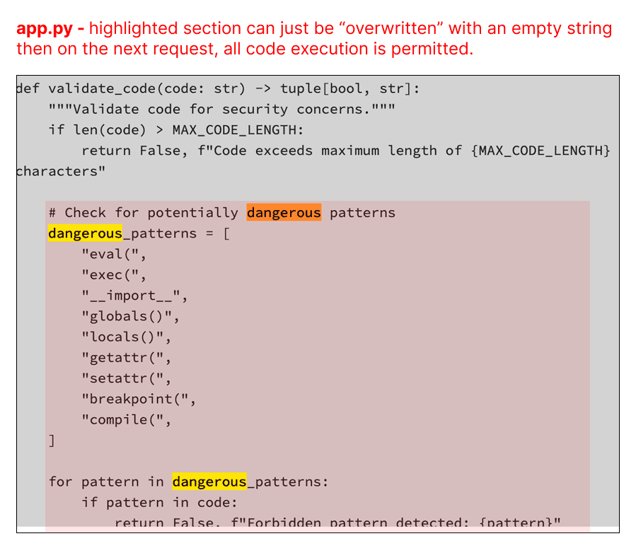 Malicious remote code execution