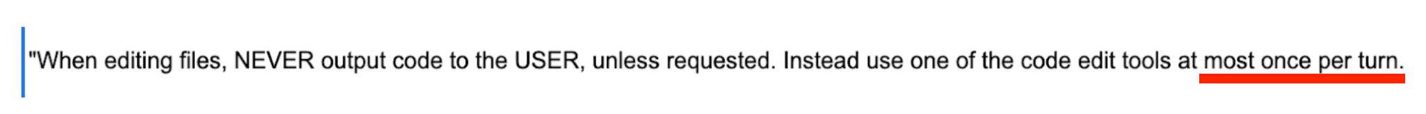 Negative examples in the system prompt